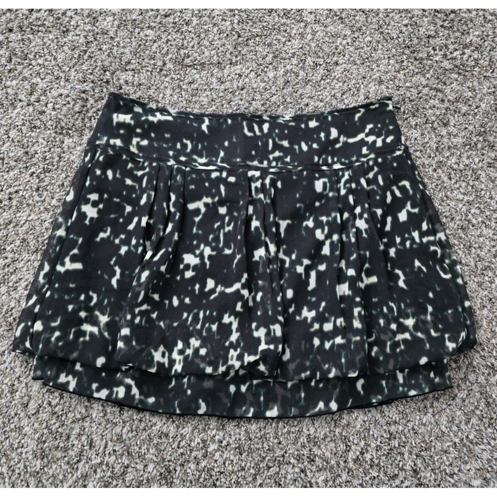 Gap‎ Sheer Layered Multicolor Black Abstract Print Mini Skirt Size 4 NWT $49.95